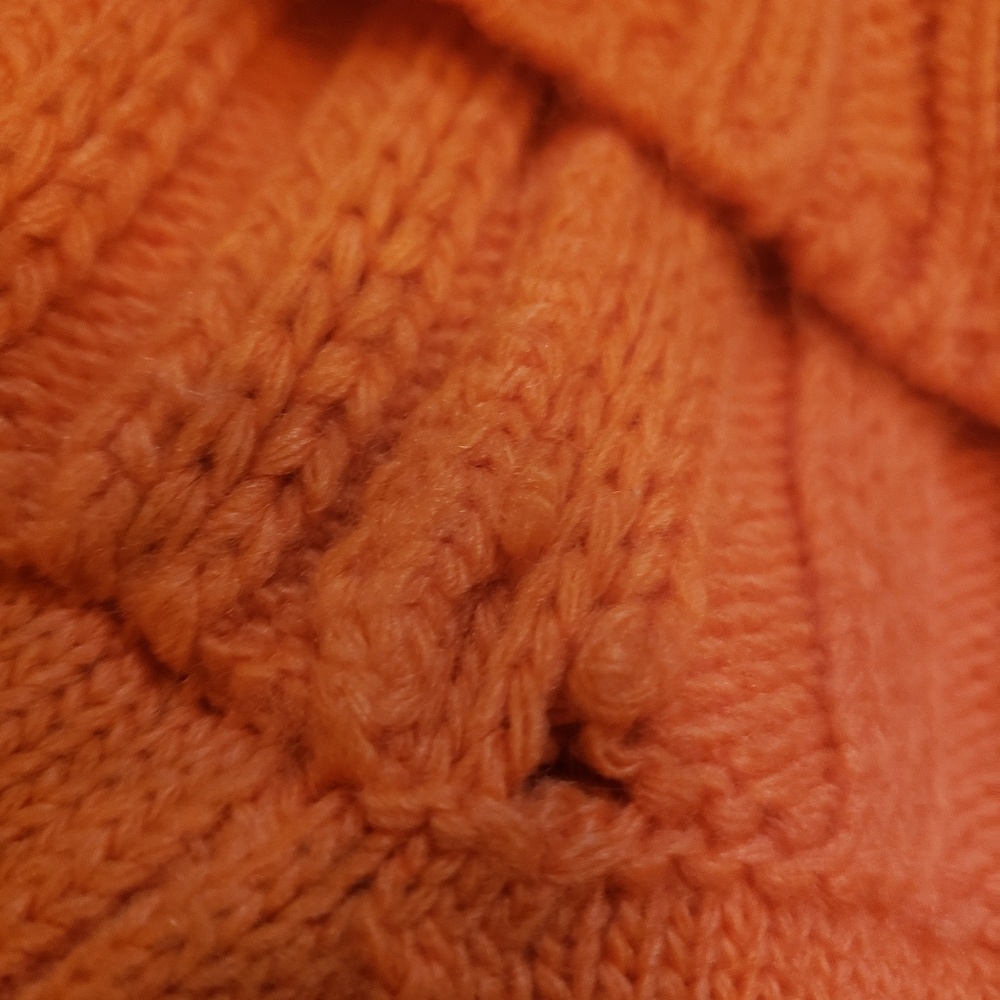 Preowned Orange Crop Button Sweater size Large - Picture 4 of 7